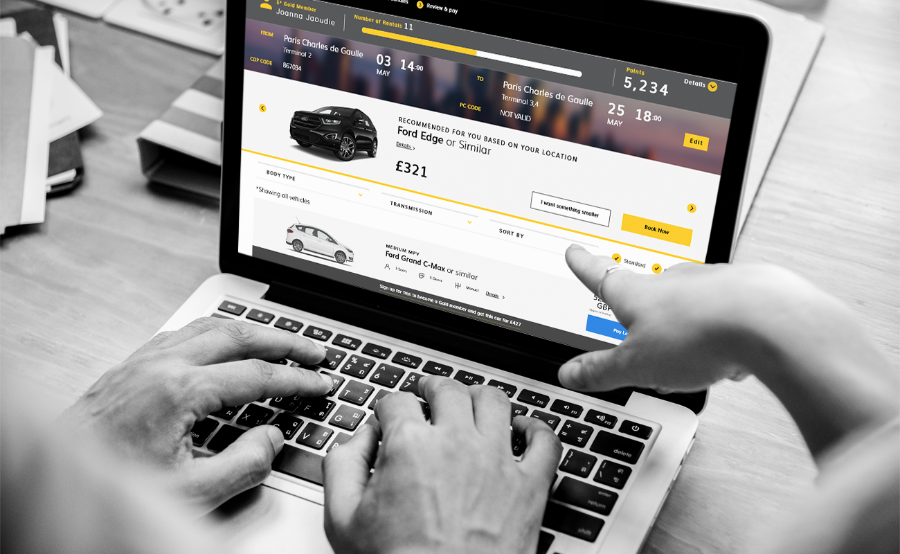 Hertz Website Corporate View